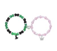Bsoepnr Elphaba Galinda Friendship Bracelet, Rhinestone Matching Bracelet for Friend Couple Girls Teenage Women, Crown Witch Wicked Hat Best Friend Present for Valentine Birthday Christmas