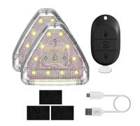 BSOMAM Wireless LED Strobe Light,USB High Brightness Wireless Remote Control Anti-Collision Strobe Lights,Waterproof Car Emergency Strobe Warning Light for Motorcycle,Car,Bike,Drone (2pcs triangle)