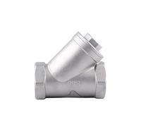 BSP 1/4" 3/8" 1/2" 3/4" 1" 1-1/4" 1-1/2" 2" Female Inline Y Mesh Strainer Threads Filter SS304 Stainless Steel Filter Valve Cheerfully (Size : DN20)