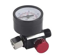 BSP 1/4in Air Regulator Aluminium Alloy Pressure Gauge for Spray Gun Pneumatic Tool Durable Stable Easy to Install Lightweight Compact Design