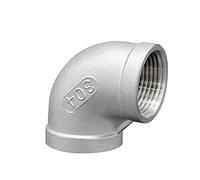 BSP Female Thread 304 Stainless Steel Equal 90 Degree Elbow, for Water Pipe Fitting SS304 Joint Connector(1/2")