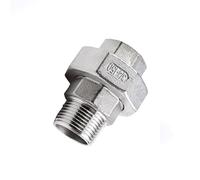 BSP Female to Male Thread 304 Stainless Steel Union Pipe Fitting Connector Adapter Coupler, for DIY Hose connectors(1Inch)
