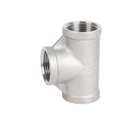 BSP Male+Female+ Threaded 3 Way Tee T Pipe Fitting 1/4" 3/8” 1/2" 3/4" 1" 2" SS304 Stainless Steel Multifunction(Silver 2,3/8 Inch)