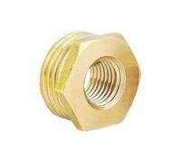 BSP Male to Female Plumbing Bushing, Hex Reducing Pipe Connector Adapter - Sturdy Construction, 1 Piece(1/4inx3/8in)