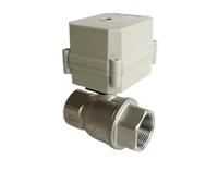 BSP/NPT 1-1/4'' Stainless Steel Motorized Ball Valve Metal Gear DC12V/24V with Signal Feedback for Drinking Water NSF certifed(NPT,DC24V_CR501)