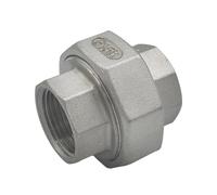 BSP NPT Female Male Socket Union Coupler, 201 304 316 Stainless Steel Pipe Fitting Connector 1pc(BSPT SS304 F-F,Hard Seal_2IN)