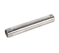BSP Stainless Steel Pipe Fitting SS304 Male x Male Threaded Industrial Pipe 200mm for Air Pipe Fuel Pipe Water Pipe DIY Decoration Project with Premium 304 Stainless Steel