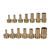 BSP Thread Brass Tube Joints 4mm 6mm 8mm 10mm 12mm 19mm Hose Barb Tail 1/8 1/4 3/8 1/2 Pipe BSP Male Thread Connector Coupler Adapter(Male1l4-6mm Barb)