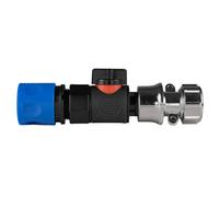 Bspf Quick Connect Valve Kit With Zinc Chrome 1/2" Hose Connector And Blue 3/4" Bspm Female Connector