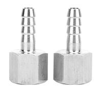 BSPP Female Thread Quick Coupling Connector 304 Stainless Steel Pneumatic Barb Joint Fitting for Compressed Air Systems 3/8in Size 2PCS (3/8"-6mm)