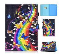 Bspring Case Fit 2018/2017 iPad 9.7 5th/6th Generation, PU Leather Flip Cover Shell Wallet Slim Stand Protective Cover for Apple iPad 9.7 Inch iPad Air 2 / iPad Air,Music & Butterfly