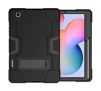 Bspring Case for Samsung Galaxy Tab S6 Lite 10.4 2020 Shockproof Tough Heavy-Duty Armor Case with Pen Slot Anti-Drop Double Protective Cover for Samsung Galaxy Tab S6 Lite 10.4 SM-P610/P615,Black