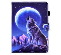 Bspring Kindle Case 2022 Kindle Cover 11th Generation 2022/2024 Release 6 inch Kindle 11th Generation Case PU Leather Cover Stand with Auto Wake/Sleep,Wolf