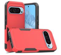 Bspring Rugged Armor Case Compatible with Google Pixel 9/9 Pro, Dual Layer Rugged Bumper No Slip Shockproof Full Coverage Protective Case Cover For Google Pixel 9 Pro/Pixel 9,Red