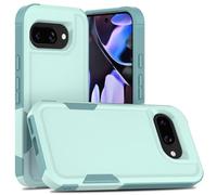 Bspring Rugged Armor Case Compatible with Google Pixel 9A, Dual Layer Rugged Bumper No Slip Shockproof Full Coverage Protective Case Cover,Light green