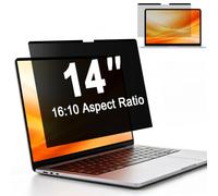BSPROTE Magnetic Laptop Privacy Screen 14 Inch 16:10 (302 * 188mm)- Removable Anti-Glare Blue Light Filter, Computer Privacy Screen Shield and Protector, Not for 14'' Laptops 16:9
