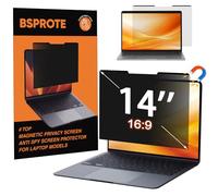 BSPROTE Magnetic Laptop Privacy Screen 14 Inch 16:9 Display- Removable Anti-Glare Blue Light Filter, Computer Privacy Screen Shield Compatible with 14'' Hp Acer Asus Lenovo Dell Thinkpad Monitor