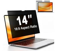 BSPROTE Magnetic Laptop Privacy Screen 14 Inch 16:9 - Removable Anti-Glare Blue Light Filter, Computer Privacy Screen Shield Compatible with 14'' Hp Acer Asus Lenovo Dell Monitor