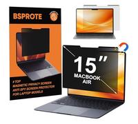 BSPROTE Magnetic Privacy Screen for MacBook Air 15-inch (2023-2025, M2, M3, M4), Reduce Eye Strain Laptop Privacy Screen Shield and Protector for Mac 15.3-inch (Model A2941 A3114 A3241)