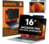 BSPROTE Privacy Screen for MacBook Pro 16 Inch (2021-2024, M1, M2, M3, M4), Removable Anti-Spy Filter for Mac Pro 16.2", Eye Protection HD Anti-Scratch