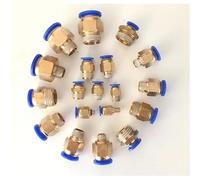 BSPT PC6-01 PC6-02 PC8-02 PC10-02 Air Connectors Male Hose Quick Release Fittings Straight Push in Pneumatic Fitting 1/4 10Pcs(12-03 (12mm-3l8),10PCS)