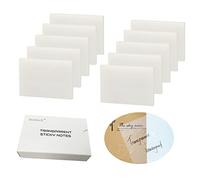 Bsrbock Transparent Sticky Notes 500 Sheets, 1.5 x 2 in Clear, See Through Translucent Waterproof Self-Stick Note Pads for School, Office (10 Packs)