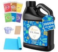 Bsrezn 1000g Bulk UV Resin Kit, Crystal Clear UV Cure Epoxy Resin Kit