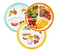 bssmmai 3 PCS Portion Control Plates for Adults, Portion Plates for Adults Weight Loss, Portion Diet Plate
