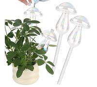 bssmmai 4 Mushroom Irrigation Balls, Coloured Glass Plant Watering Bulbs, Watering Devices, Water Dispenser, Plants, Self-Watering Bulbs for Indoor Plants, Garden and Balcony