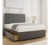 Bsspoke Luxury Divan Bed Set Grey Velvet With 26Inch Headboard & 4 Drawers & Memory Foam Spring Mattress In 4Ft6 4Ft 5Ft 6Ft