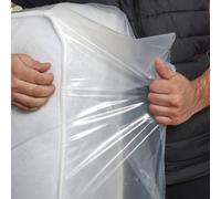 BSSPOKE Mattress Cover Storage Bag Moving Protective Chair Sofa Polythene Bag in Clear | Size: Super King