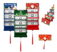 Bssymay DIY Cash Gift Card Holders Xmas With 10 Slots, 2026 New Christmas Cash Gift Envelope, Upgrade Surprise Card Holder Christmas Cashs Envelope with Money Clip for Women Men（mixed loading）
