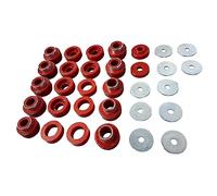 BST BSSP Body Mount Bushings Insert Red 22-Piece Kit for 1987 1988 1989 1990 1991 1992 1993 1994 1995 Jeep Wrangler 1-105 Body Mount Kit Fits 87-95 Wrangler (YJ)
