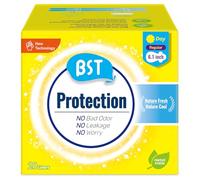 BST Liners for Women, Herbal Inside Natural Cool Menstrual Period Pads - Light Absorbency, Camellia Feminine Care Sanitary Pads with Wings - Regular 20