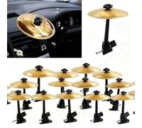 Bst3cbaby Car Cymbal Air Vent, Gold 2pcs - Easy Clip-On Mini Car Drum For Music Lovers, Make Driving Fun With Crisp Metallic Sound, Universal Fit For Most Vehicles, Durable Metal Construction