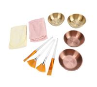 BSTCAR 16 Pcs Face Mask Mixing Bowl Set 4 Pcs Stainless Steel Bows Fan Brushes Flat Head Brushes Fleece Headbands for Salon