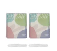 BSTCAR 2 Pcs Liquid Foundation Palette Papers 200 Sheets Nail Art Palette Paper, Disposable Makeup Coloring Paper with Mixing Stick