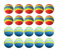 BSTCAR 20 Pieces Rainbow Golfs Practice Balls Elastic Foam Soft Exercise Balls for Indoor, Outdoor Practice,Red and Blue (Red and Blue)