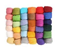 BSTCAR 36 Colours Felting Starter Set, Felt Wool Set, Felting Needles Tool Kit, for Felting Elves and Fairies Made of Felt Wool, Suitable for Wet Felting and Dry Felting