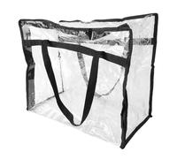 BSTCAR 40L Clear Storage Bags, Clothes Storage Moving Bags PVC Organizer with Zipper for Bedding, Linen, Blankets, Clothes, Comforter (S)