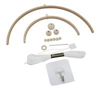 BSTCAR Baby Mobile Stand, DIY Wooden Mobile Frame, Baby Wooden Mobile and Fabric Wind Chimes