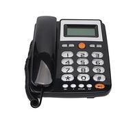 BSTCAR Big Button Corded Phone LCD Corded Phone Hands Free Calls LCD Adjustable Brightness One Touch Speed Dialling Landline Telephone Black
