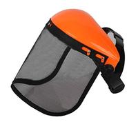 BSTCAR Chainsaw Safety Helmet Forestry Work Helmet with Mesh Visor, Impact Resistant, Comfortable, Orange, One Size