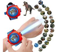 BSTCAR Dinosaur Projection Clock with 24 Pictures 2 in 1 Cartoon Projection Digital Watch 3D Electronic Watch Gift for Children Boys Dinosaur 22*3CM
