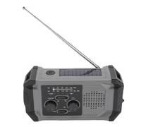 BSTCAR Emergency Solar Radio Hand Crank Novelty Radio with Charging, LED Flashlight, Portable AM FM Radio for Outdoor,Camping