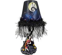 BSTCAR Halloween Table Lamp Light Up LED Nightlight Nightmare Before Halloween Moonlight with Tassel Resin Atmosphere Lights Desktop Decoration