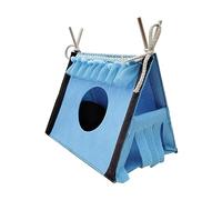 BSTCAR Hamster Hanging Hammock Winter Felt Nest Guinea Pig Hideout Tent Hanging Bed House for Small Pets Squirrel Sugar Glider Rabbit Guinea Pig (Blue)