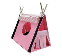 BSTCAR Hamster Hanging Hammock Winter Felt Nest Guinea Pig Hideout Tent Hanging Bed House for Small Pets Squirrel Sugar Glider Rabbit Guinea Pig (Pink)
