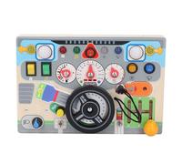 BSTCAR Montessori Busy Board Travel Toys Car Steering Wheel Toy Fine Motor Skills Toys Wood Activity Board for Kids Babies
