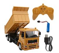 BSTCAR Remote Control Toy Dump Truck with Light and Sounds,Engineering Transport Vehicle RC Construction Truck Toys for Kids